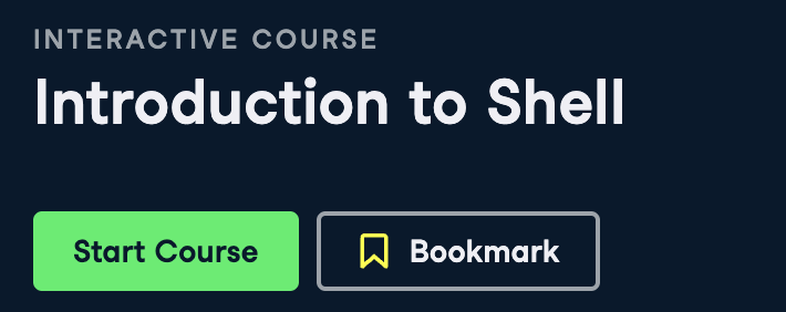 DataCamp course: Introduction to Shell