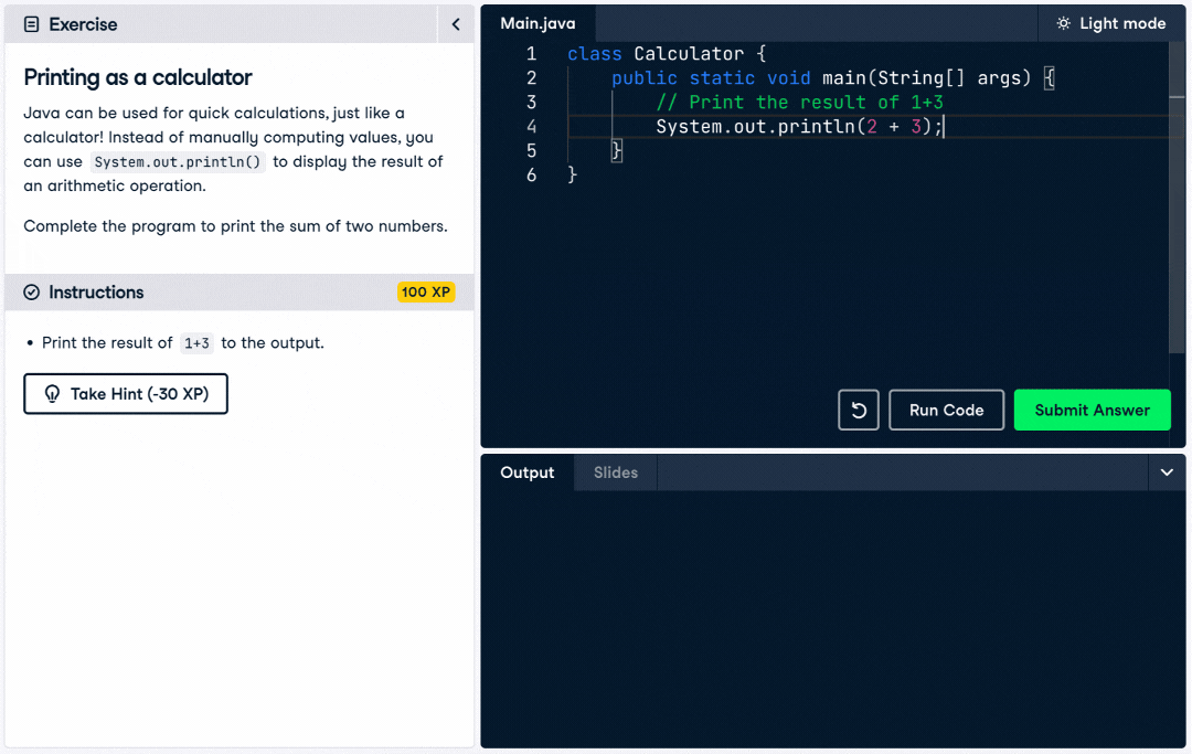 Using the DataCamp Coding Exercise Interface.gif