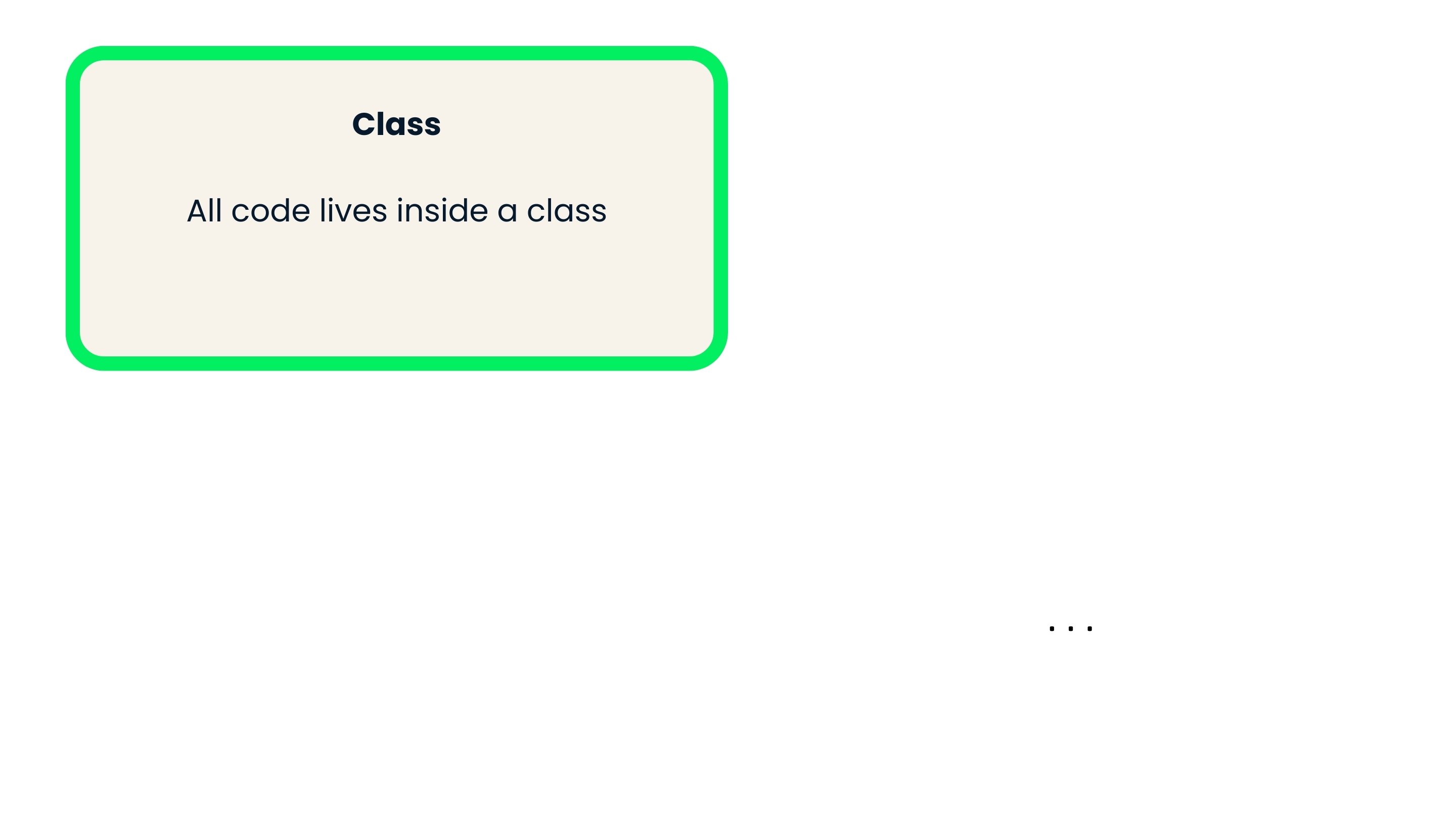 Class with code inside