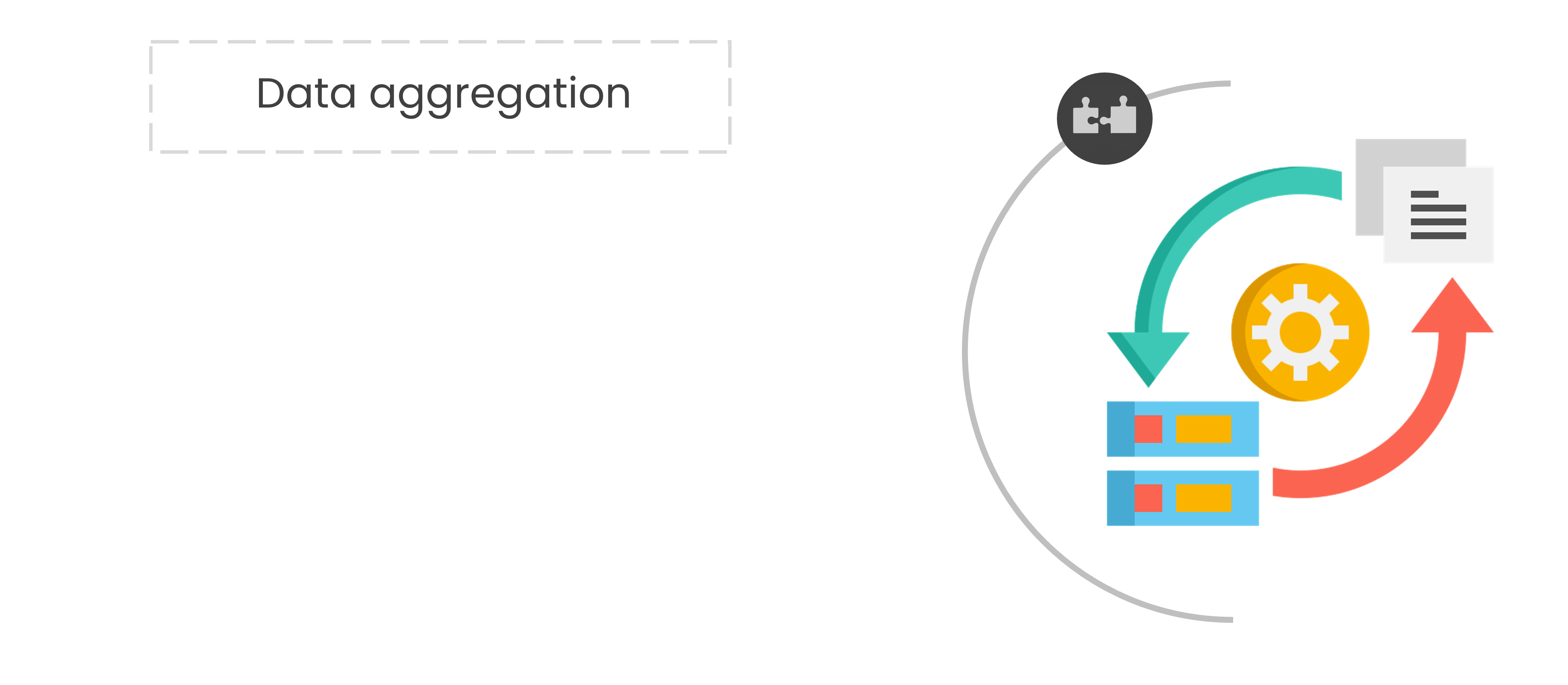 A two-way green and red arrow pointing between the icons of a table and a file