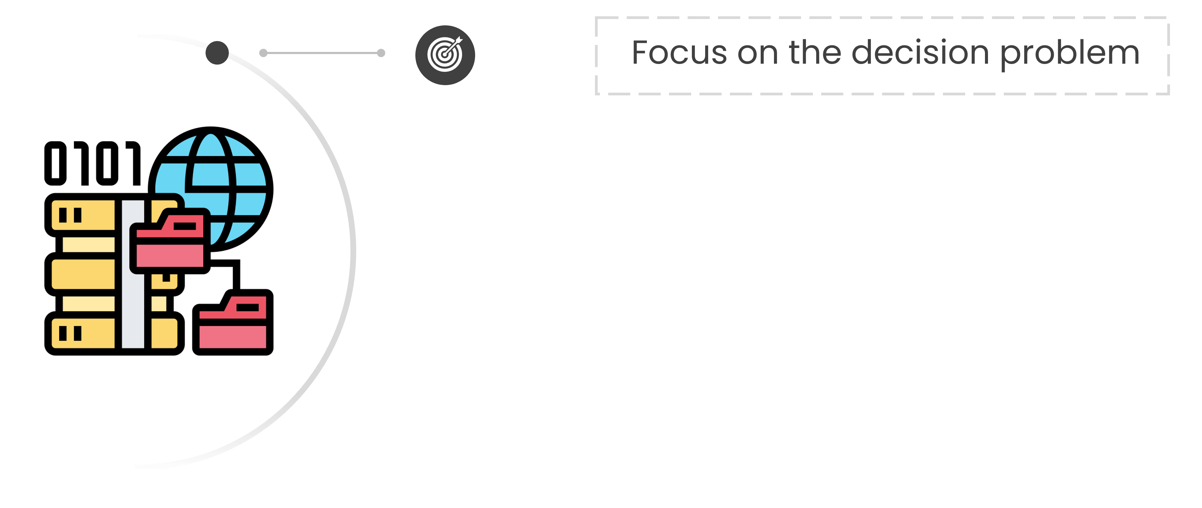 An icon representing file folders in front of a file server and a blue globe in the back
