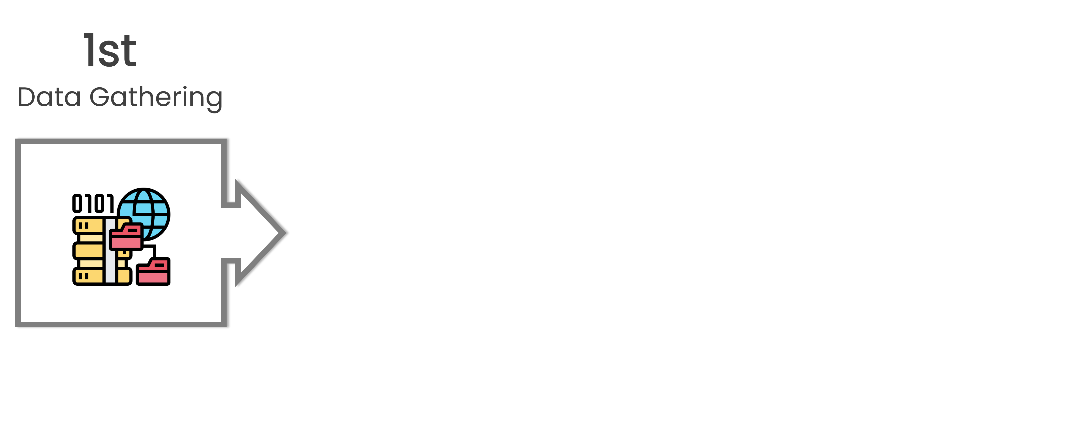An icon representing file folders in front of a file server and a blue globe in the back