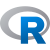 Logo of the R programming language