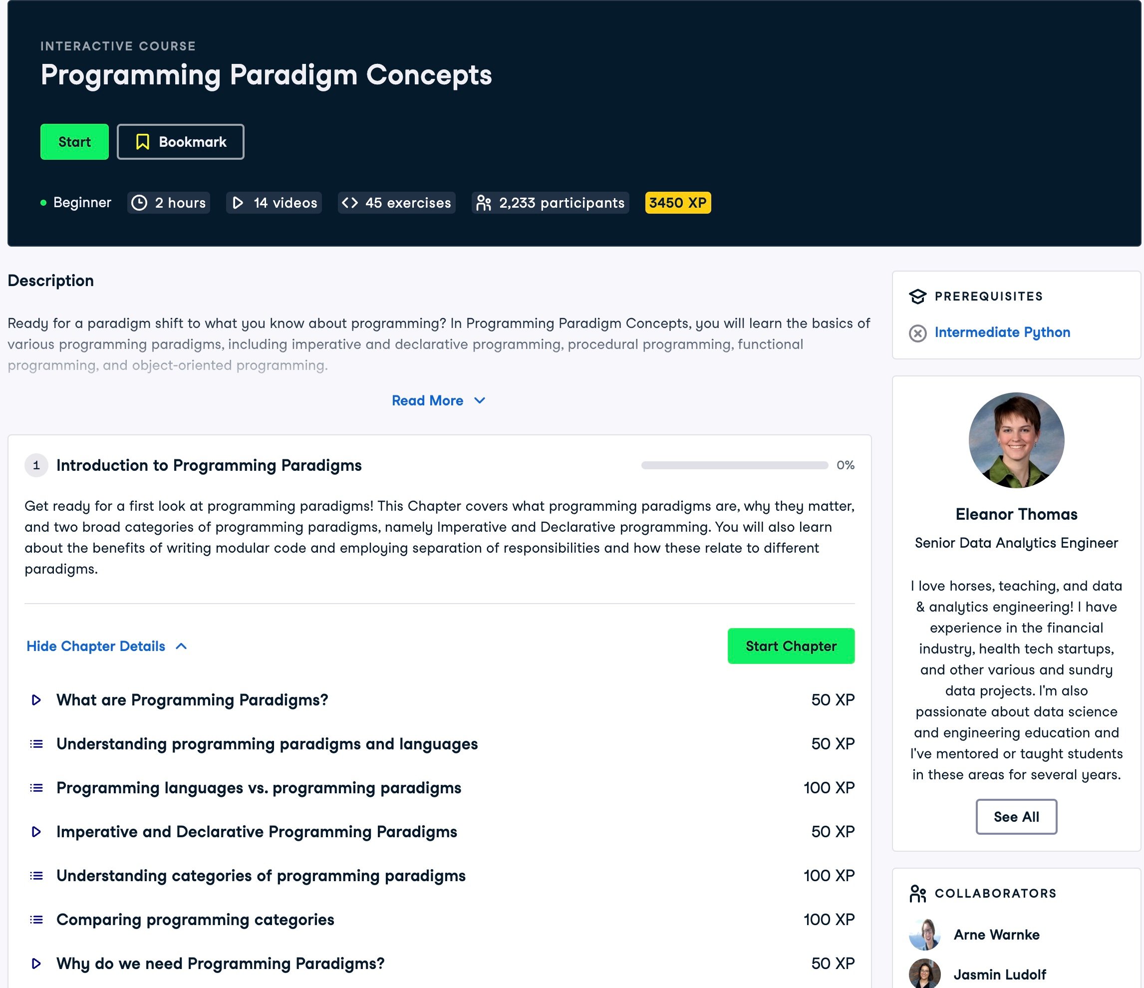 A screen shot that shows another related course to dig deeper into programming