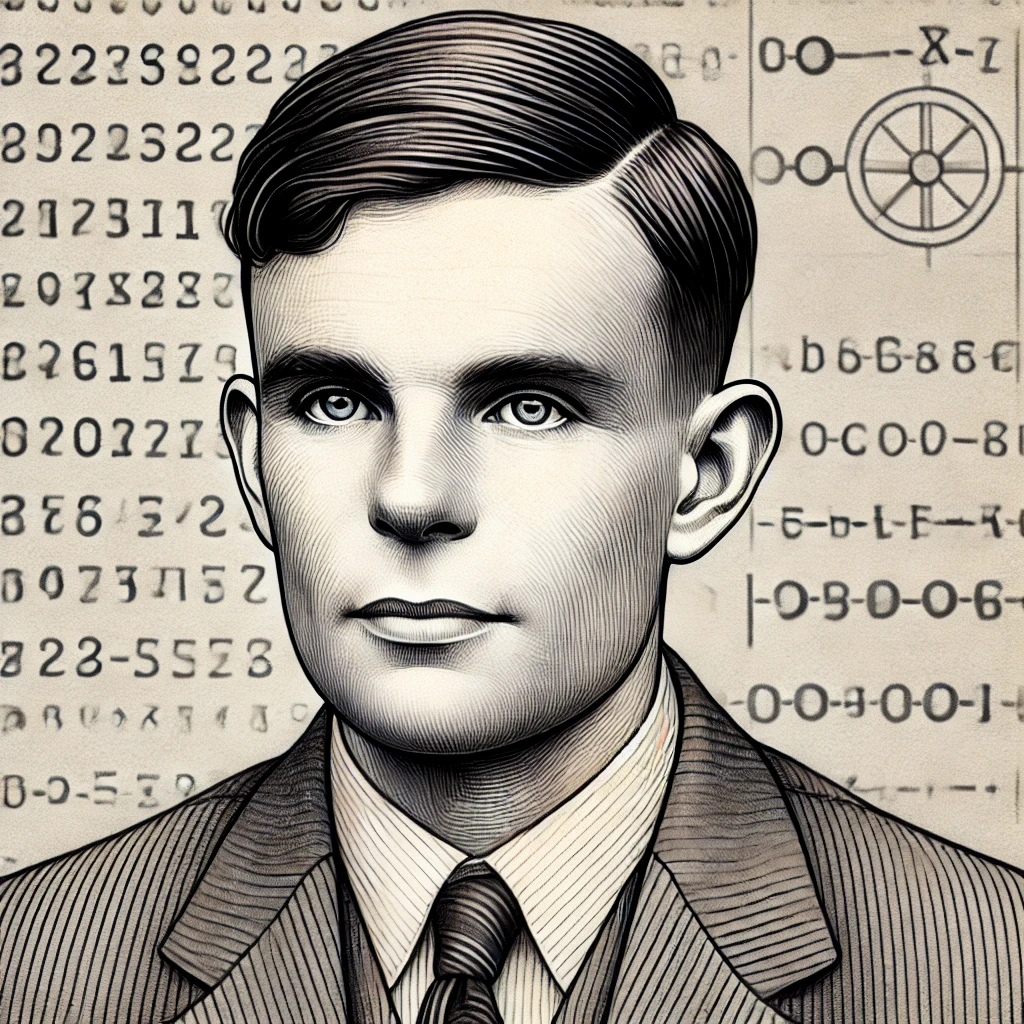An illustration of Alan Turing