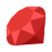 Logo of the Ruby programming language