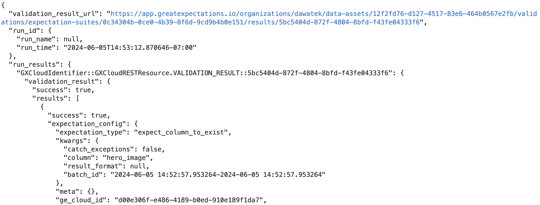 Checkpont Results. The output is long and does not fit on the slide.