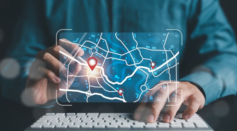 Image showing a virtual GPS map