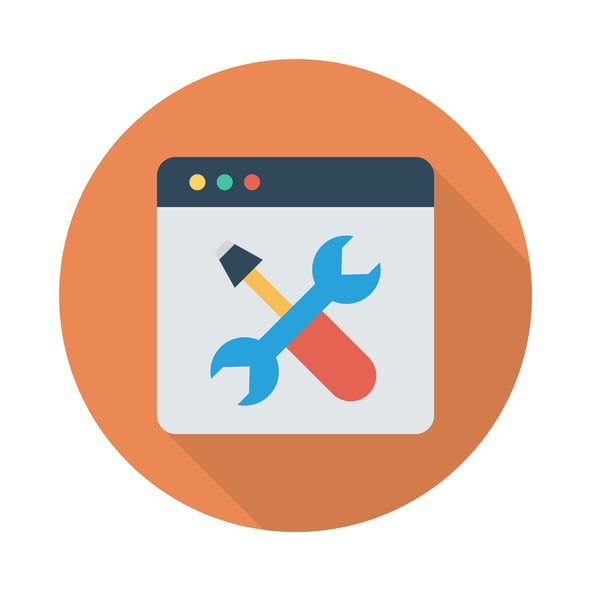 Cartoon image of a screen showing different tools