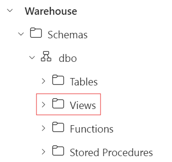 Views in warehouse