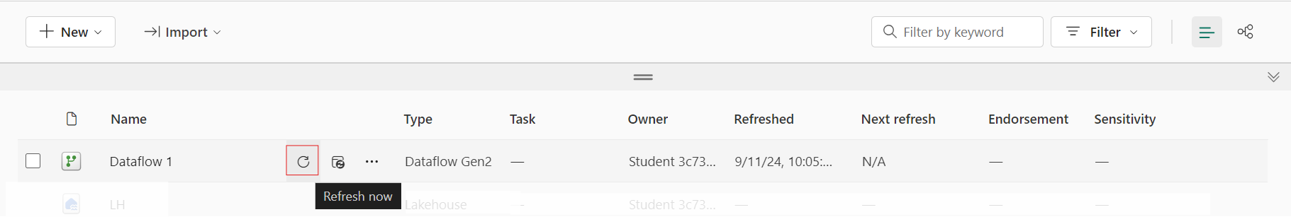 On-Demand Dataflow Refresh