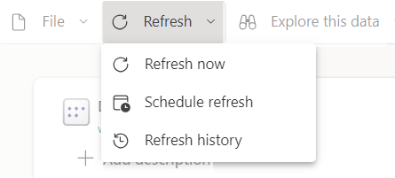 Semantic Model Refresh Options
