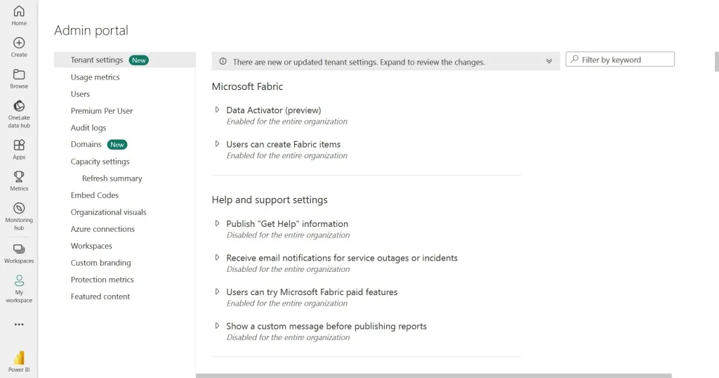 Fabric Admin Portal
