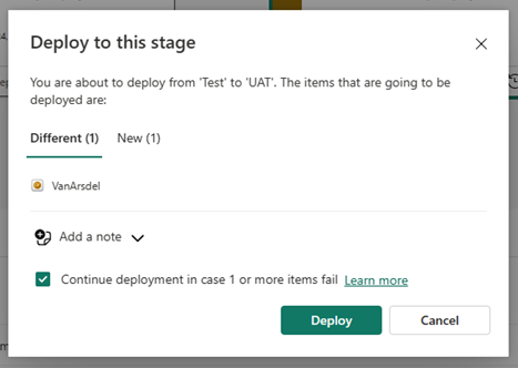 Example of Deploy Button