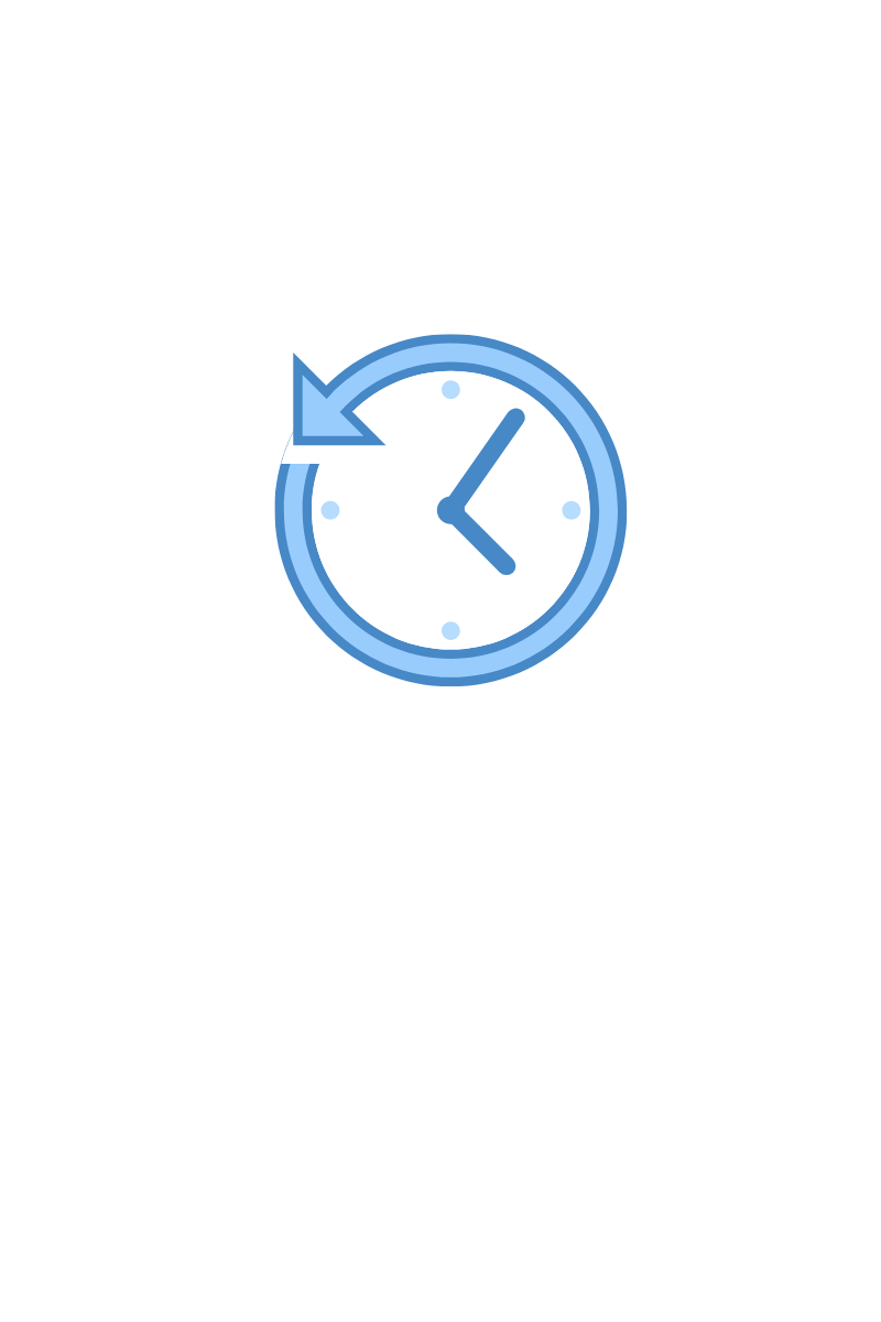 An image of a clock that goes back in time