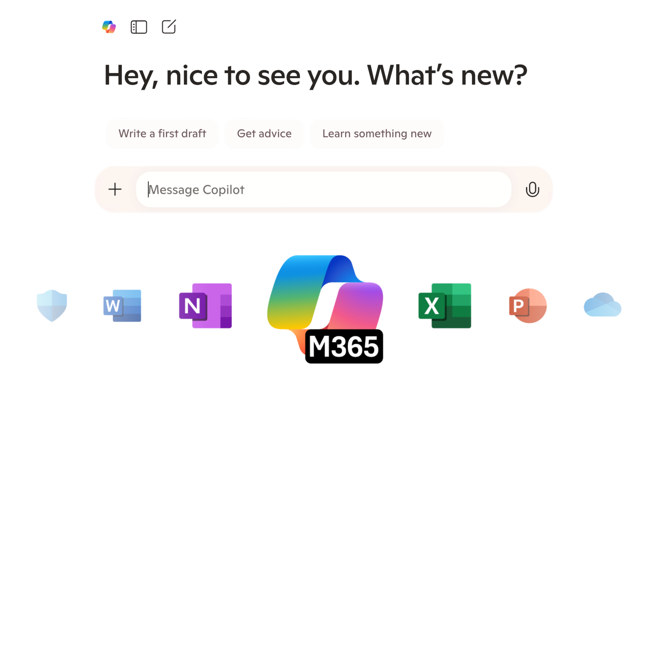 The Copilot chat and Copilot 365 icons