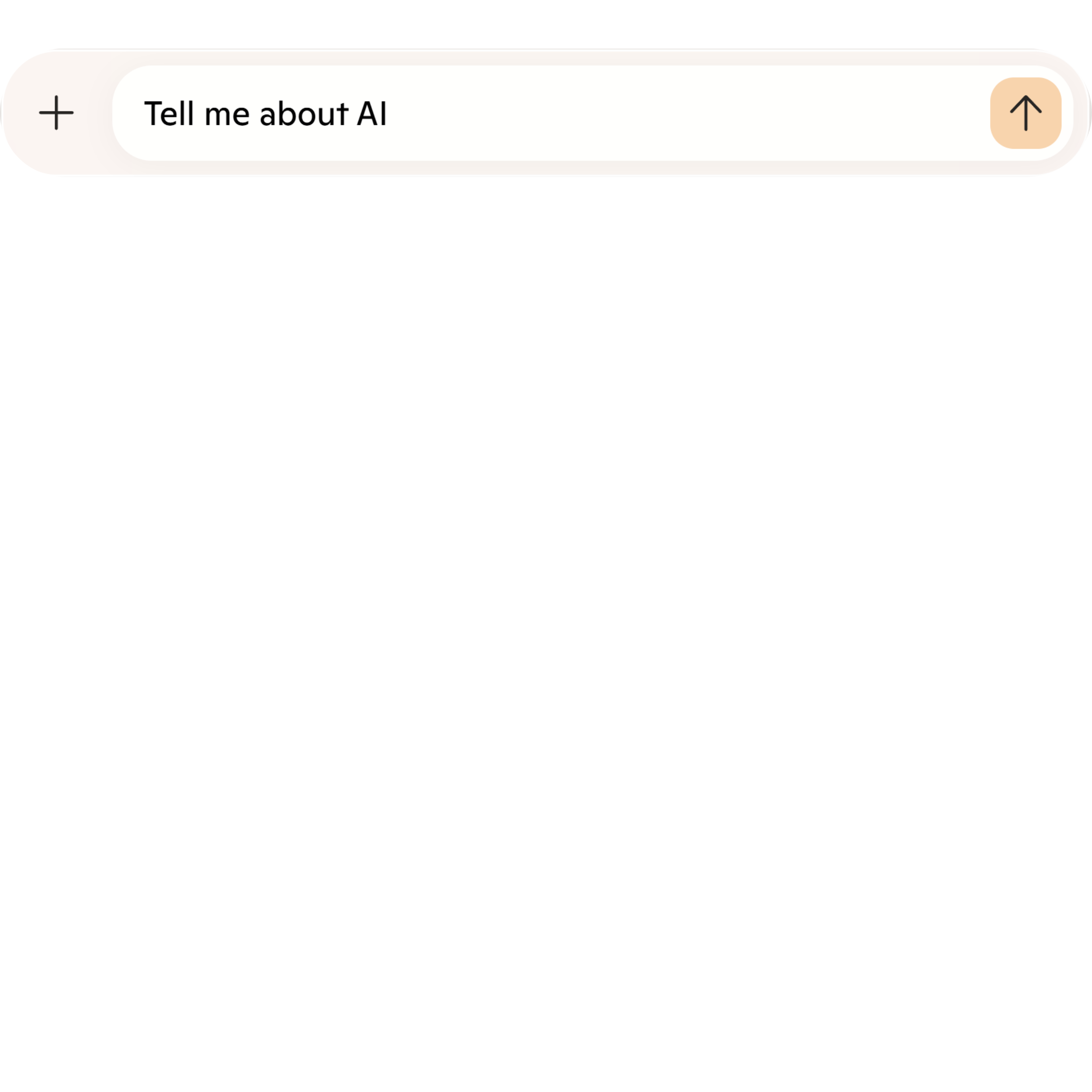 A prompt asking "Tell me about AI"