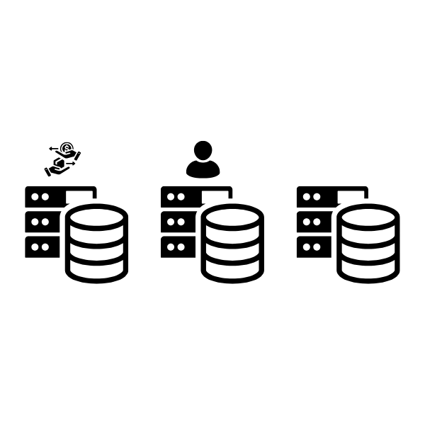 icon symbolizing sales, customers and data in general