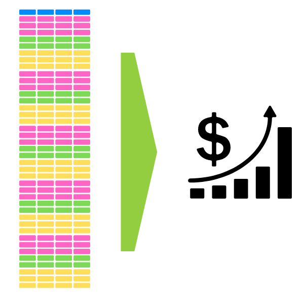 an icon image that symbolizes data aggregation