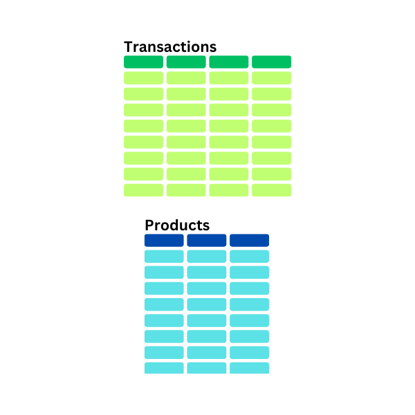 icons for two different tables