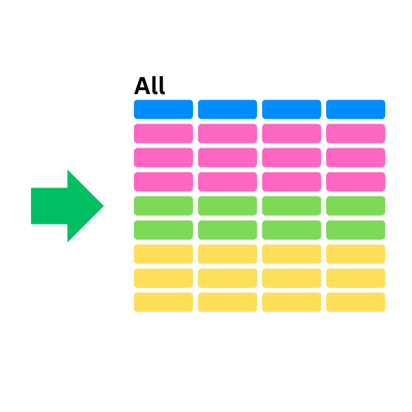 icon representing the finally merged table