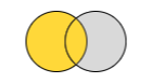 icon with a Venn diagram representing a left outer join