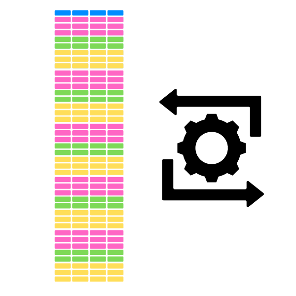icon showing a big amount of tabular data