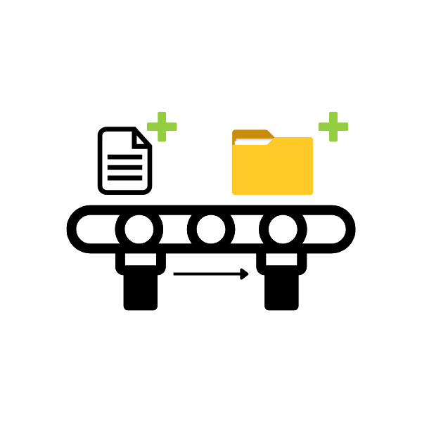 icons symbolizing file handling process in KNIME