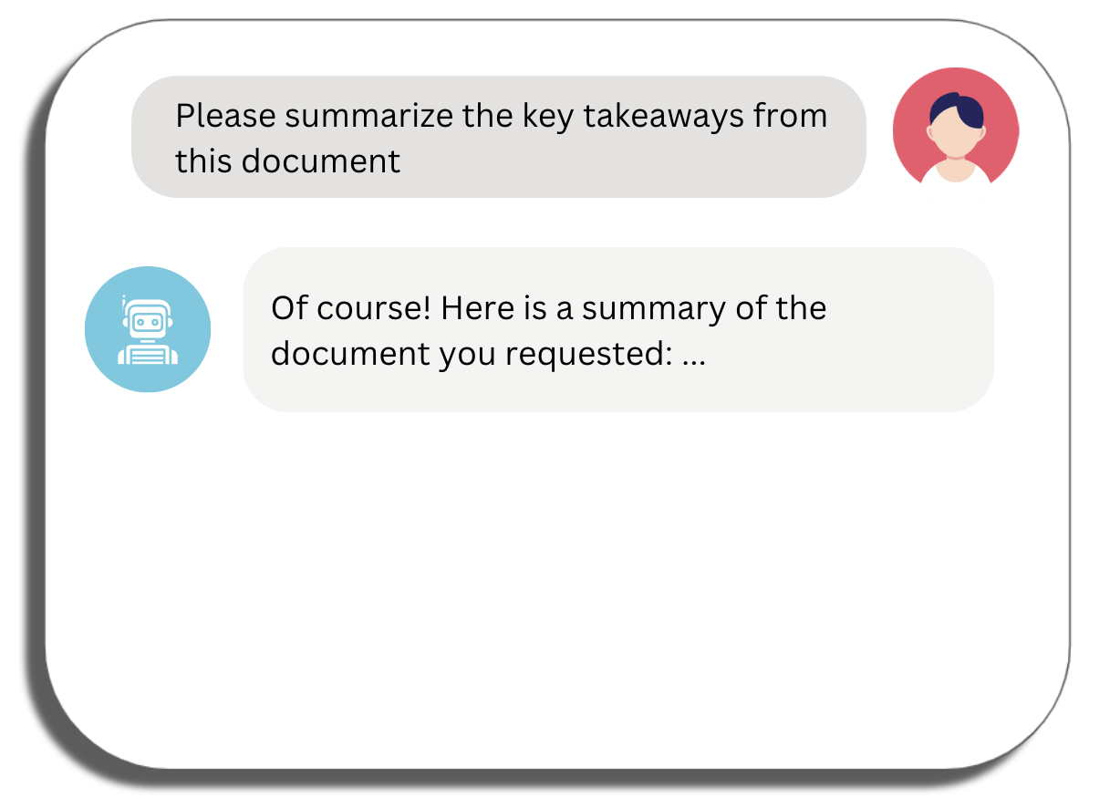 Chatbot agreeing to the task