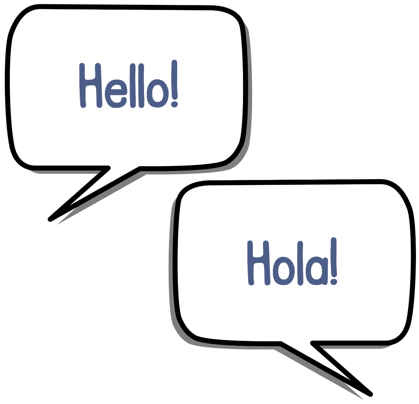 Translation of hello from English to Spanish.