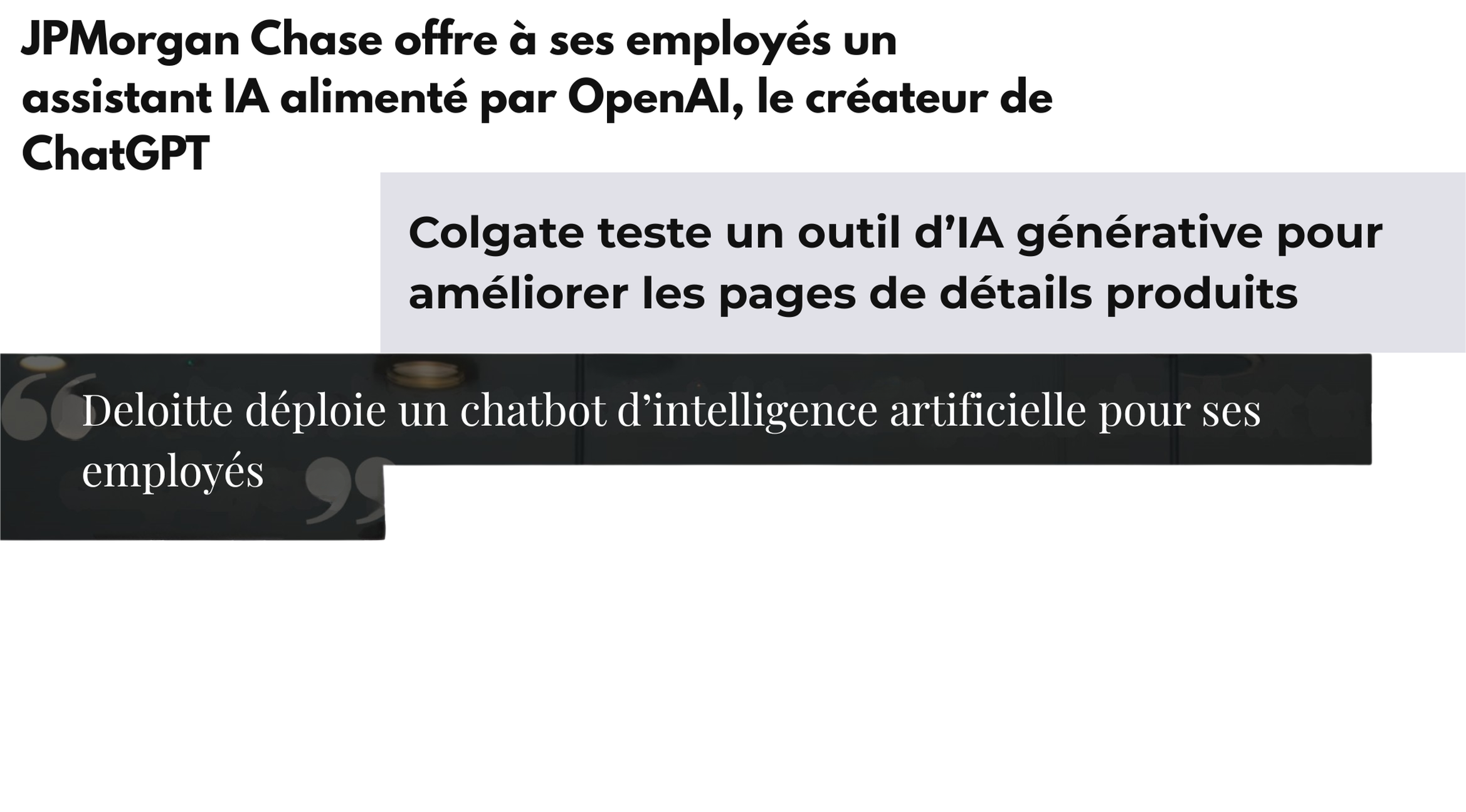 Actualités concernant les entreprises qui développent et adoptent des modèles GPT
