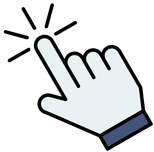 Hand clicking icon