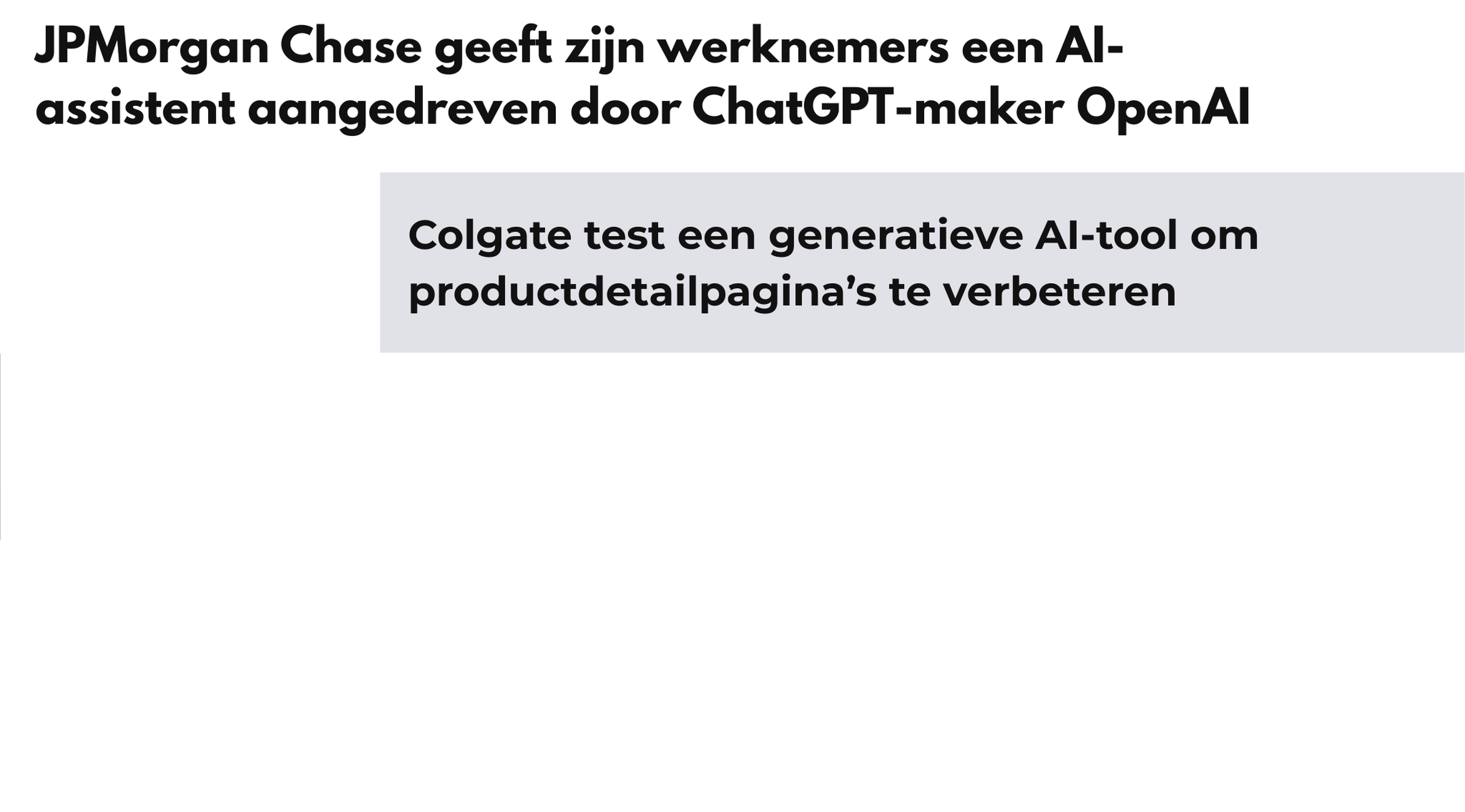 Nieuwskoppen over bedrijven die GPT-modellen ontwikkelen en gebruiken