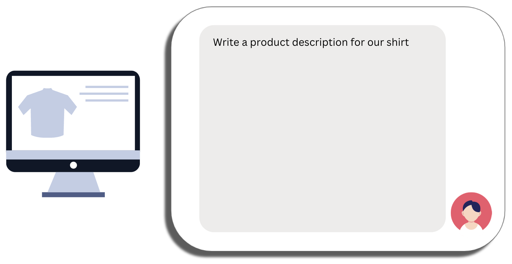 Start of a prompt for a product description for a shirt