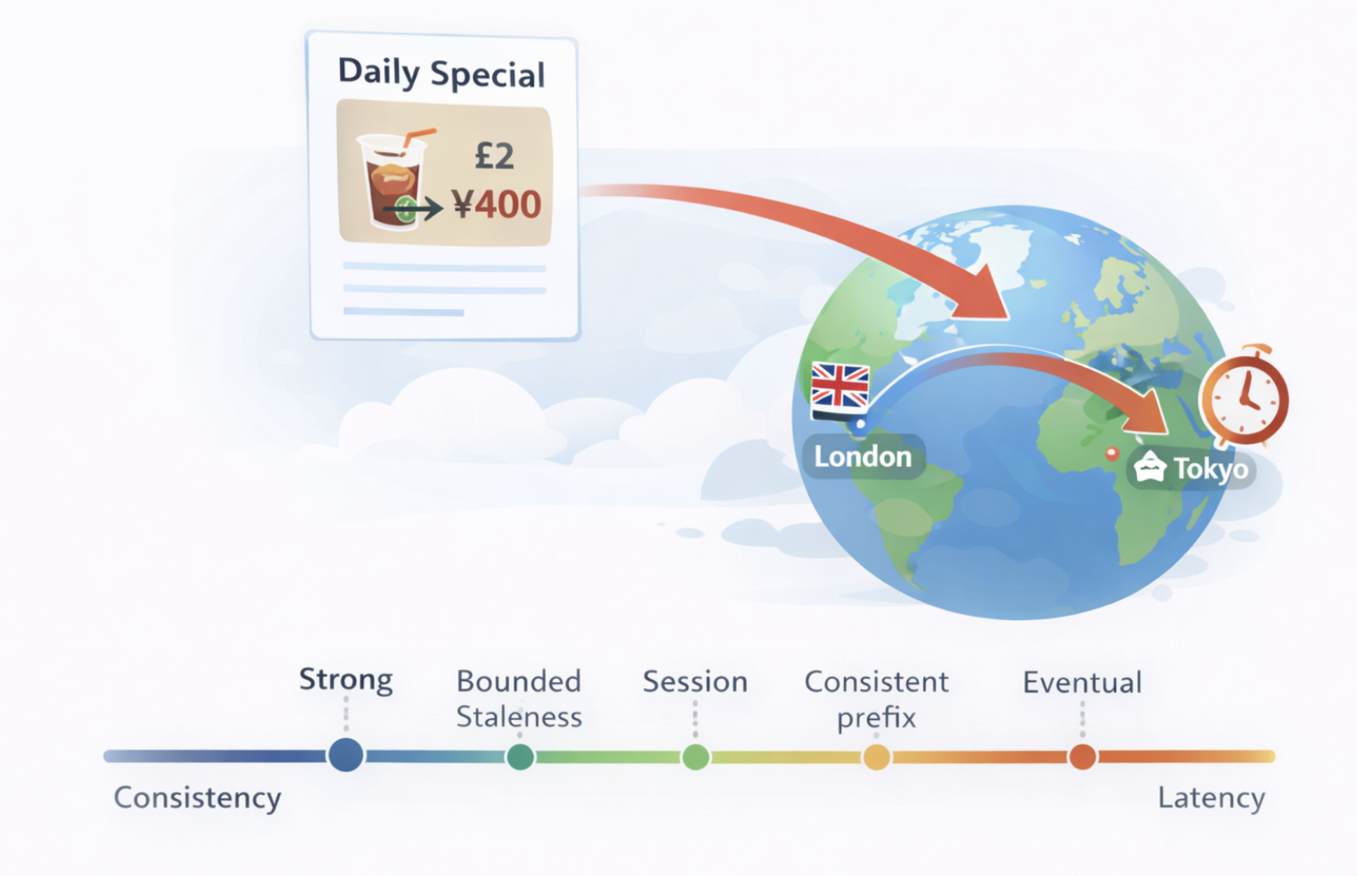 Globe image with london and tokyo