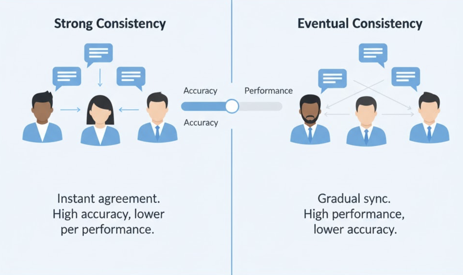 Strong and eventual consistency