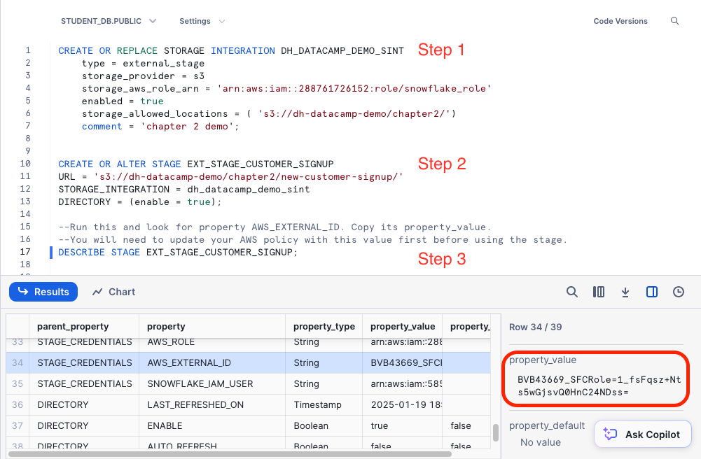 Image of sql script queries