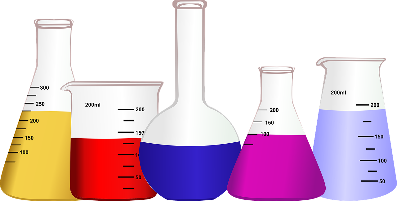 Illustration of chemistry experiment results