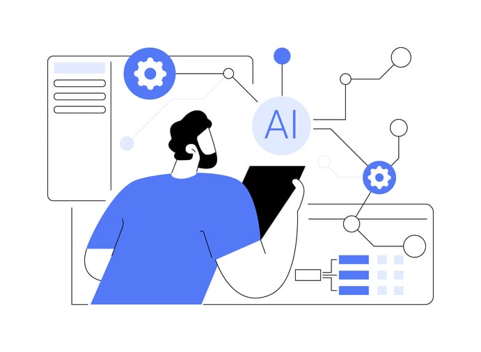 An AI Engineer looking at a representation of model parameters.