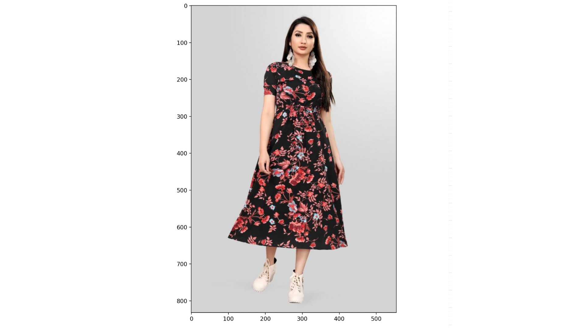 Image of a woman modeling a dress