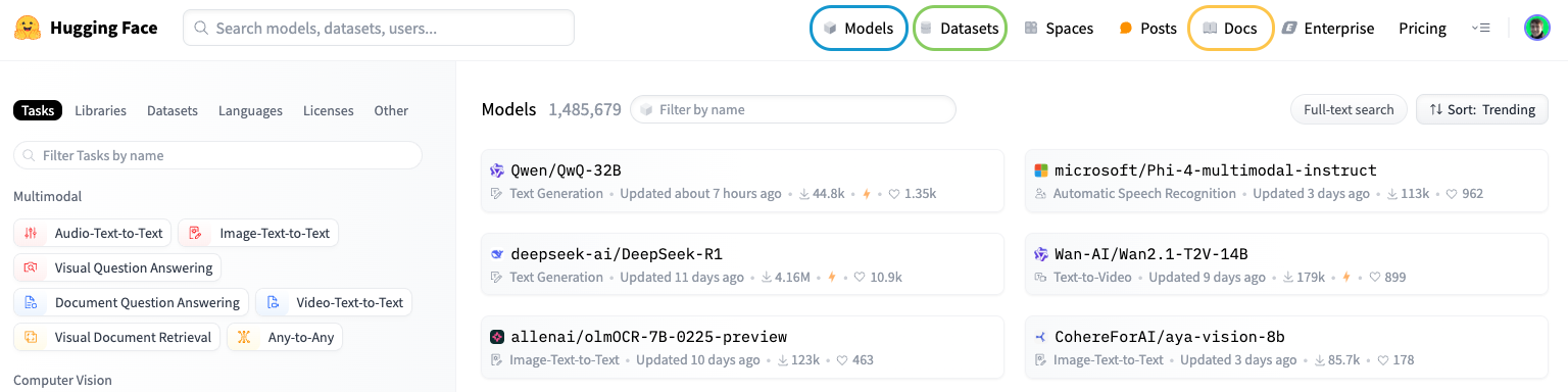 Screenshot of a Hugging Face model webpage showing model card info