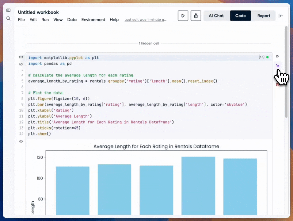 Modify code with AI assistant