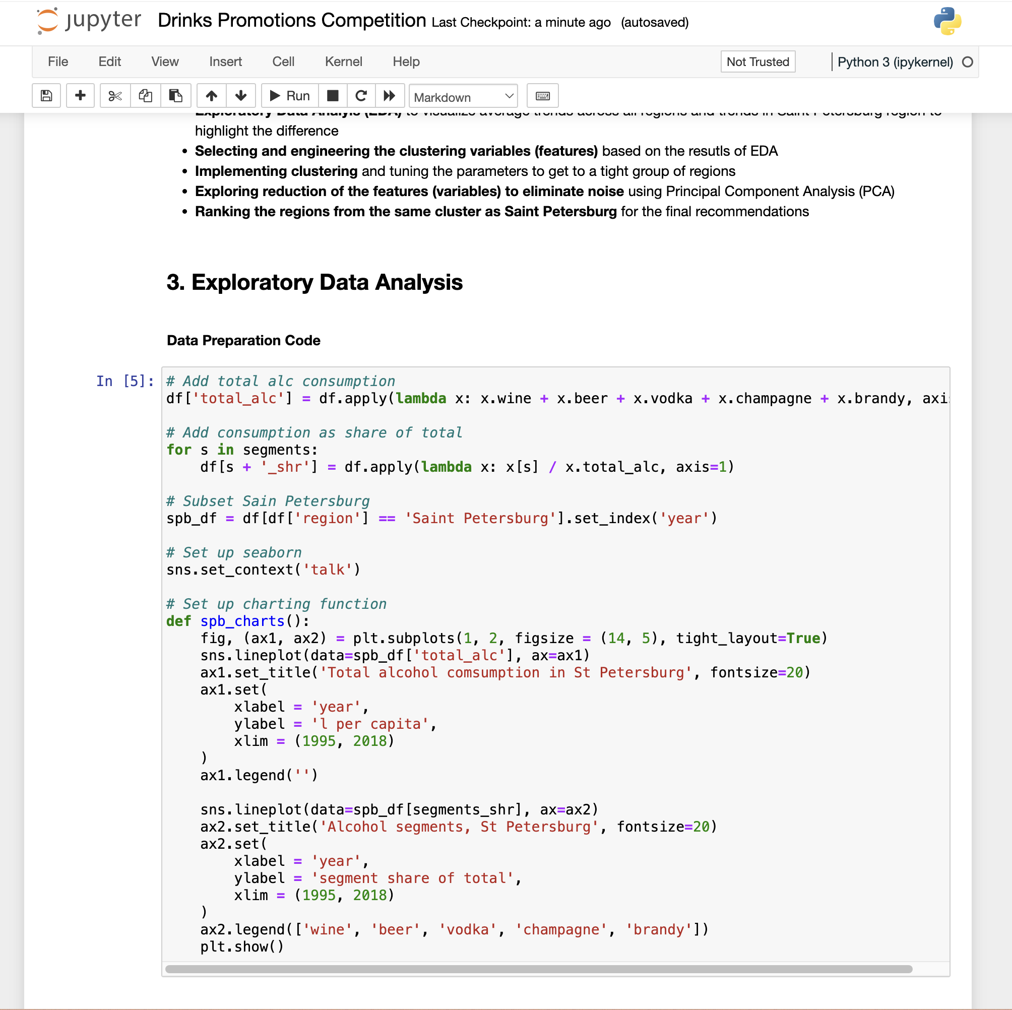Jupyter notebook example