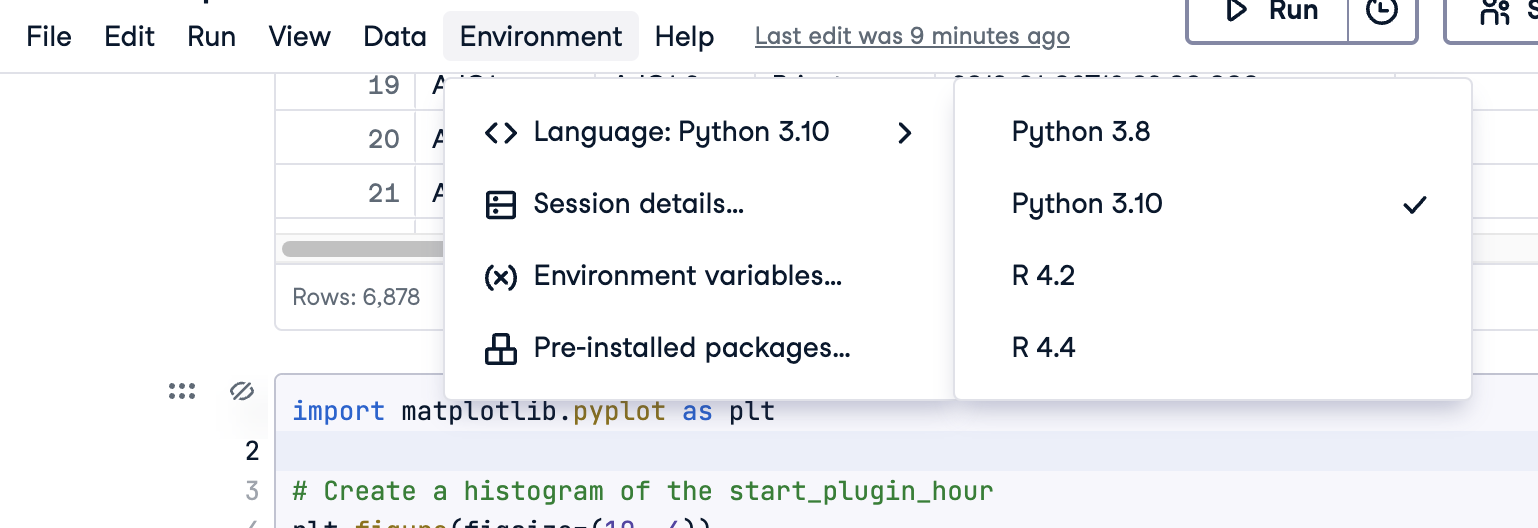 Language selector