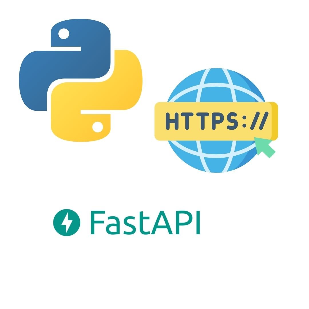 Python, http, and FastAPI logos