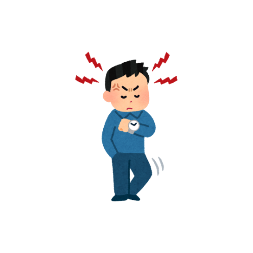A frustrated man waiting for API response