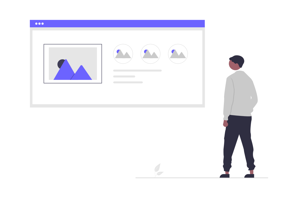 Illustration of a person choosing a reference scenario