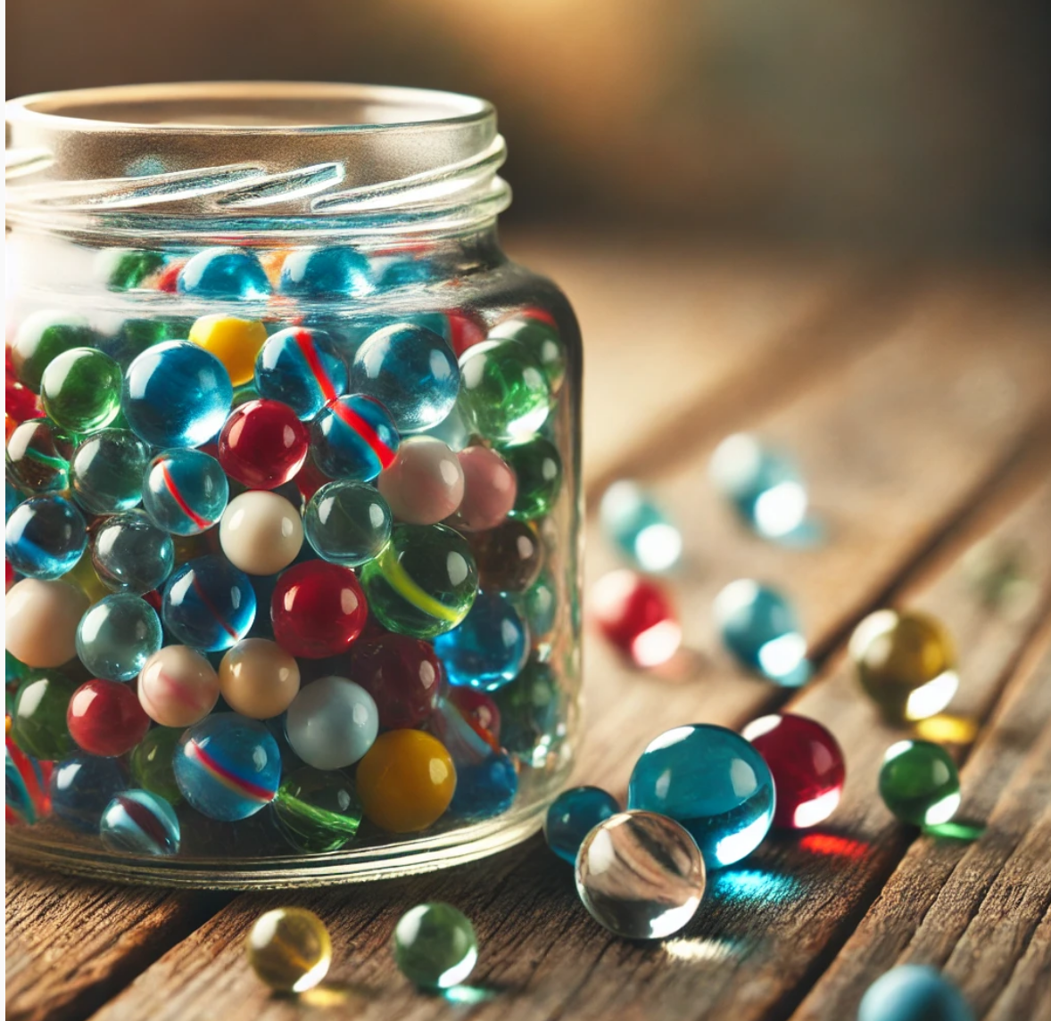 A jar full of marbles