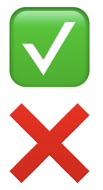 A green tick for a passing test