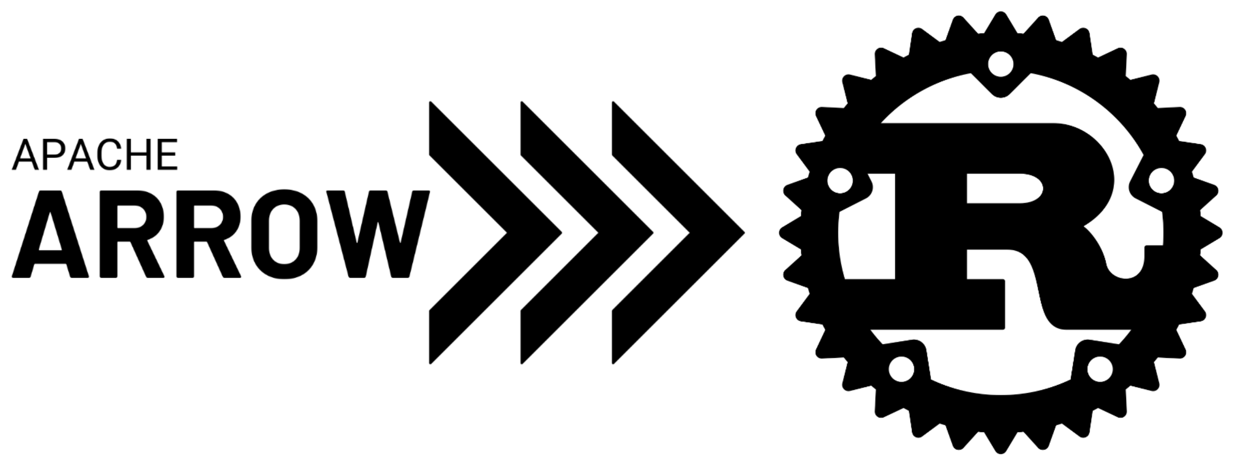 The Apache Arrow and Rust logos.